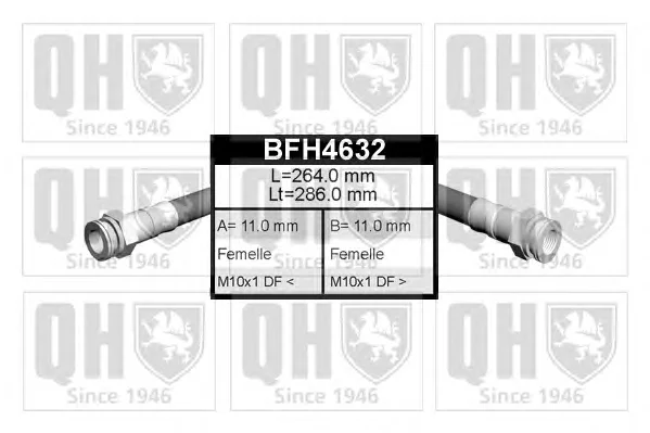 BFH4632 QUINTON HAZELL Тормозной шланг (фото 1)