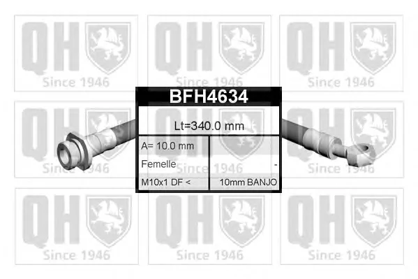 BFH4634 QUINTON HAZELL Тормозной шланг (фото 1)