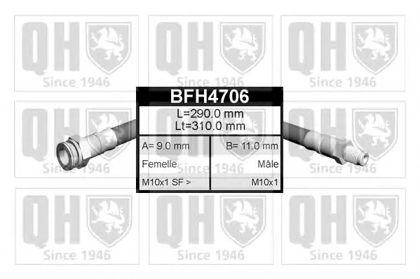 BFH4706 QUINTON HAZELL Тормозной шланг (фото 1)