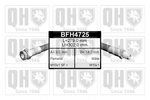 BFH4725 QUINTON HAZELL Тормозной шланг (фото 1)
