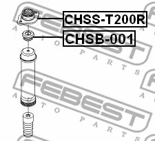CHSB-001 FEBEST Дистанционная труба, амортизатор (фото 2)