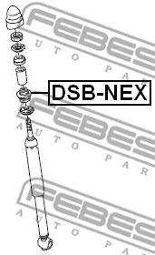DSB-NEX FEBEST Дистанционная труба, амортизатор (фото 2)