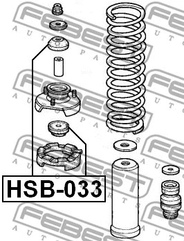 HSB-033 FEBEST Дистанционная труба, амортизатор (фото 2)