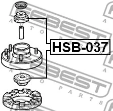 HSB-037 FEBEST Дистанционная труба, амортизатор (фото 2)