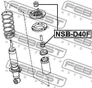 NSB-D40F FEBEST Дистанционная труба, амортизатор (фото 2)