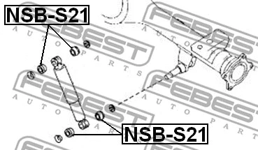 NSB-S21 FEBEST Дистанционная труба, амортизатор (фото 2)