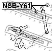 NSB-Y61 FEBEST Дистанционная труба, амортизатор (фото 2)