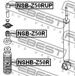 NSB-Z50R FEBEST Дистанционная труба, амортизатор (фото 2)