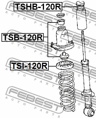 TSB-120R FEBEST Дистанционная труба, амортизатор (фото 2)