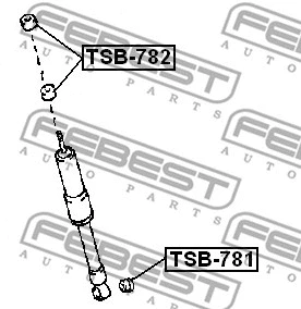 TSB-782 FEBEST Дистанционная труба, амортизатор (фото 2)