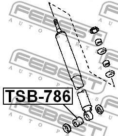 TSB-786 FEBEST Дистанционная труба, амортизатор (фото 2)