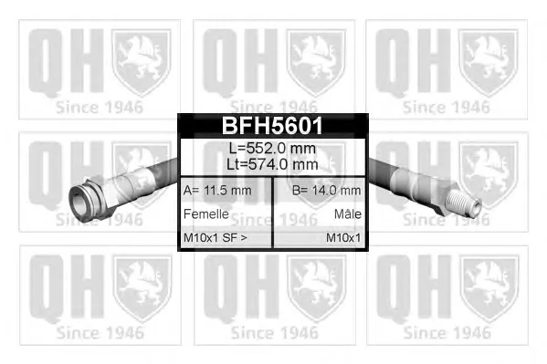 BFH5601 QUINTON HAZELL Тормозной шланг (фото 1)
