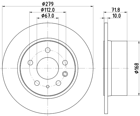 8DD 355 100-991 BEHR/HELLA/PAGID Тормозной диск (фото 1)