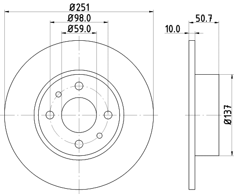 8DD 355 101-101 BEHR/HELLA/PAGID Тормозной диск (фото 1)