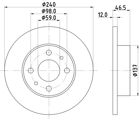 8DD 355 101-131 BEHR/HELLA/PAGID Тормозной диск (фото 1)