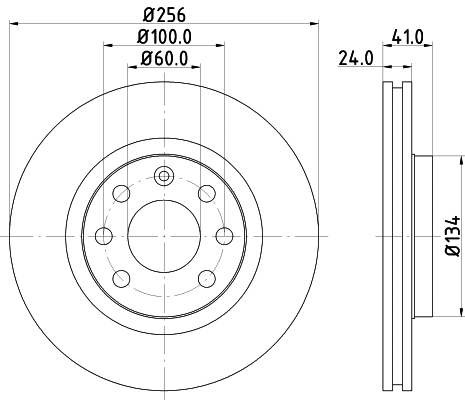 8DD 355 101-501 BEHR/HELLA/PAGID Тормозной диск (фото 1)