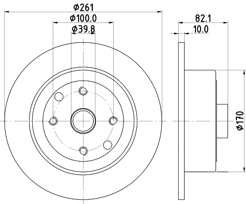 8DD 355 101-671 BEHR/HELLA/PAGID Тормозной диск (фото 1)