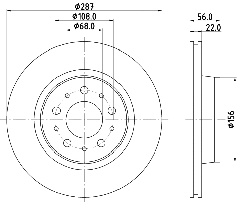 8DD 355 102-251 BEHR/HELLA/PAGID Тормозной диск (фото 1)