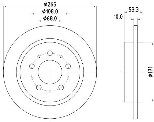 8DD 355 102-261 BEHR/HELLA/PAGID Тормозной диск (фото 1)