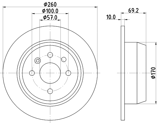 8DD 355 102-731 BEHR/HELLA/PAGID Тормозной диск (фото 1)