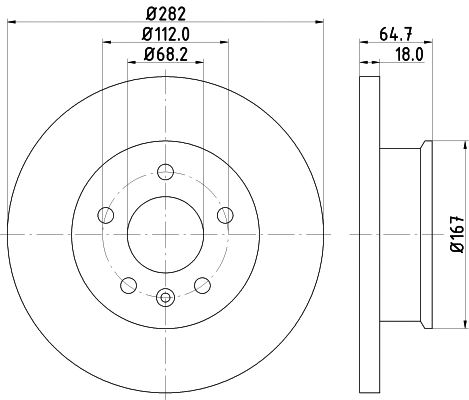 8DD 355 102-891 BEHR/HELLA/PAGID Тормозной диск (фото 1)