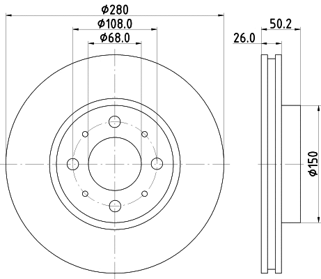 8DD 355 102-901 BEHR/HELLA/PAGID Тормозной диск (фото 1)
