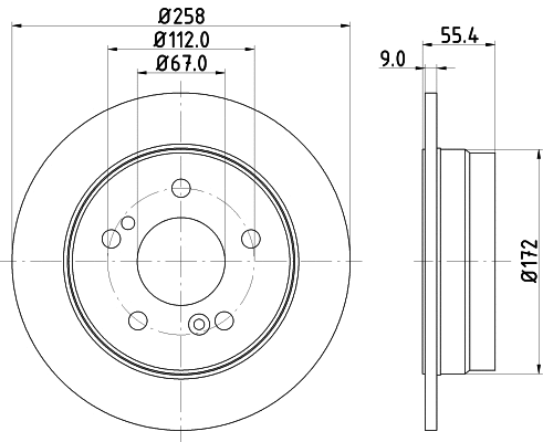 8DD 355 102-991 BEHR/HELLA/PAGID Тормозной диск (фото 1)