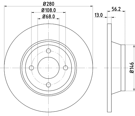 8DD 355 103-071 BEHR/HELLA/PAGID Тормозной диск (фото 1)