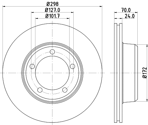 8DD 355 103-161 BEHR/HELLA/PAGID Тормозной диск (фото 1)