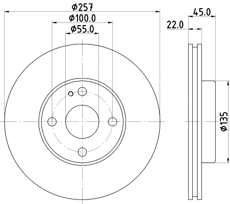 8DD 355 103-181 BEHR/HELLA/PAGID Тормозной диск (фото 1)