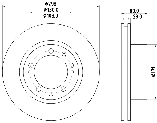 8DD 355 103-461 BEHR/HELLA/PAGID Тормозной диск (фото 1)