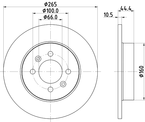 8DD 355 103-511 BEHR/HELLA/PAGID Тормозной диск (фото 1)