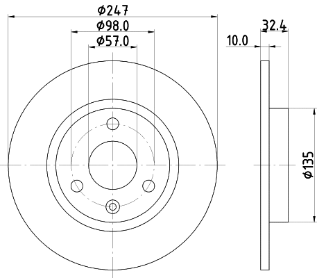 8DD 355 103-771 BEHR/HELLA/PAGID Тормозной диск (фото 1)