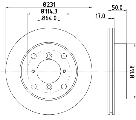 8DD 355 103-921 BEHR/HELLA/PAGID Тормозной диск (фото 1)