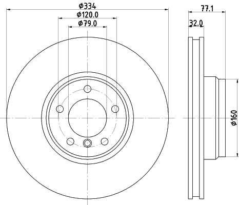 8DD 355 104-241 BEHR/HELLA/PAGID Тормозной диск (фото 1)