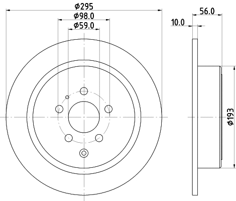 8DD 355 104-461 BEHR/HELLA/PAGID Тормозной диск (фото 1)