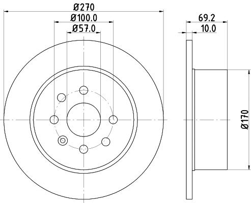 8DD 355 104-661 BEHR/HELLA/PAGID Тормозной диск (фото 1)