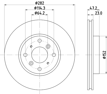 8DD 355 104-991 BEHR/HELLA/PAGID Тормозной диск (фото 1)