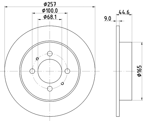 8DD 355 105-141 BEHR/HELLA/PAGID Тормозной диск (фото 1)