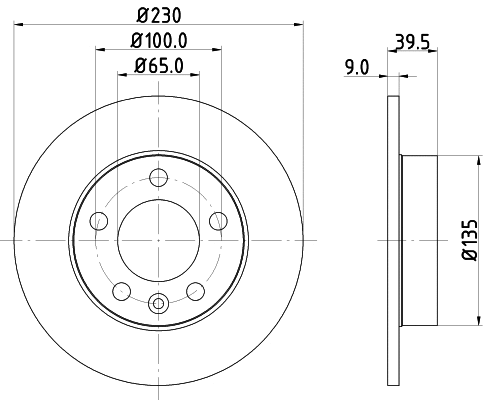 8DD 355 105-412 BEHR/HELLA/PAGID Тормозной диск (фото 1)