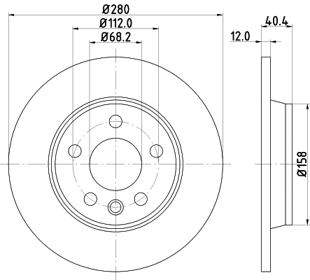 8DD 355 105-611 BEHR/HELLA/PAGID Тормозной диск (фото 1)