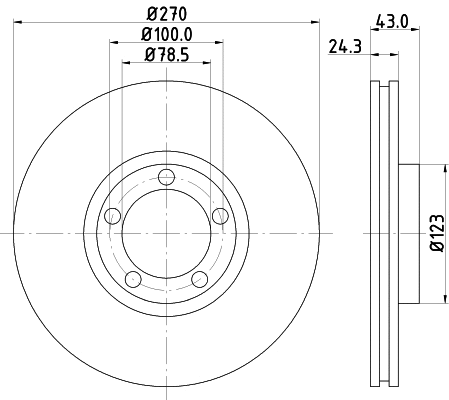 8DD 355 105-641 BEHR/HELLA/PAGID Тормозной диск (фото 1)