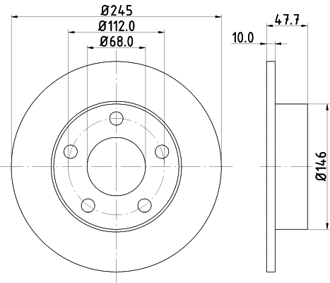 8DD 355 105-682 BEHR/HELLA/PAGID Тормозной диск (фото 1)