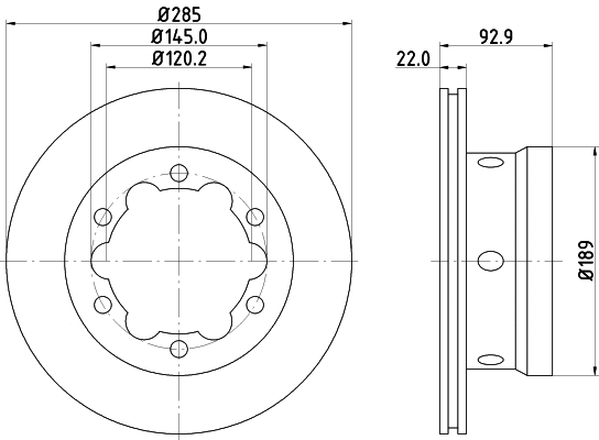 8DD 355 105-811 BEHR/HELLA/PAGID Тормозной диск (фото 1)