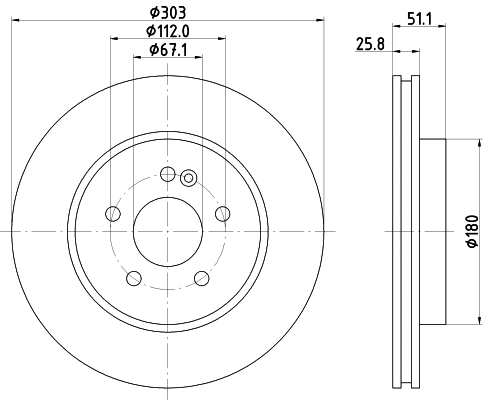 8DD 355 105-832 BEHR/HELLA/PAGID Тормозной диск (фото 1)