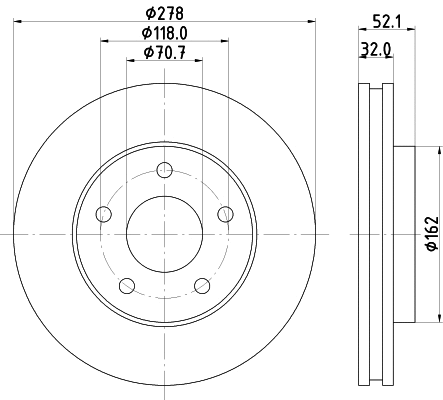 8DD 355 106-011 BEHR/HELLA/PAGID Тормозной диск (фото 1)