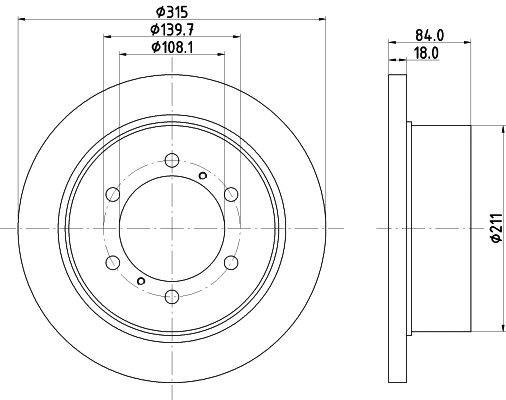 8DD 355 106-221 BEHR/HELLA/PAGID Тормозной диск (фото 1)