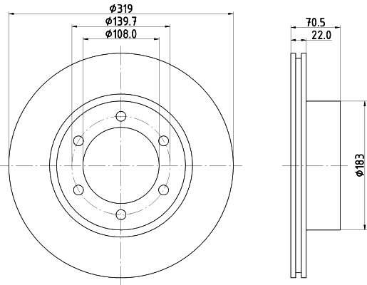 8DD 355 106-241 BEHR/HELLA/PAGID Тормозной диск (фото 1)