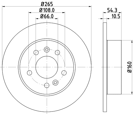 8DD 355 106-441 BEHR/HELLA/PAGID Тормозной диск (фото 1)