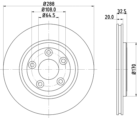 8DD 355 106-831 BEHR/HELLA/PAGID Тормозной диск (фото 1)